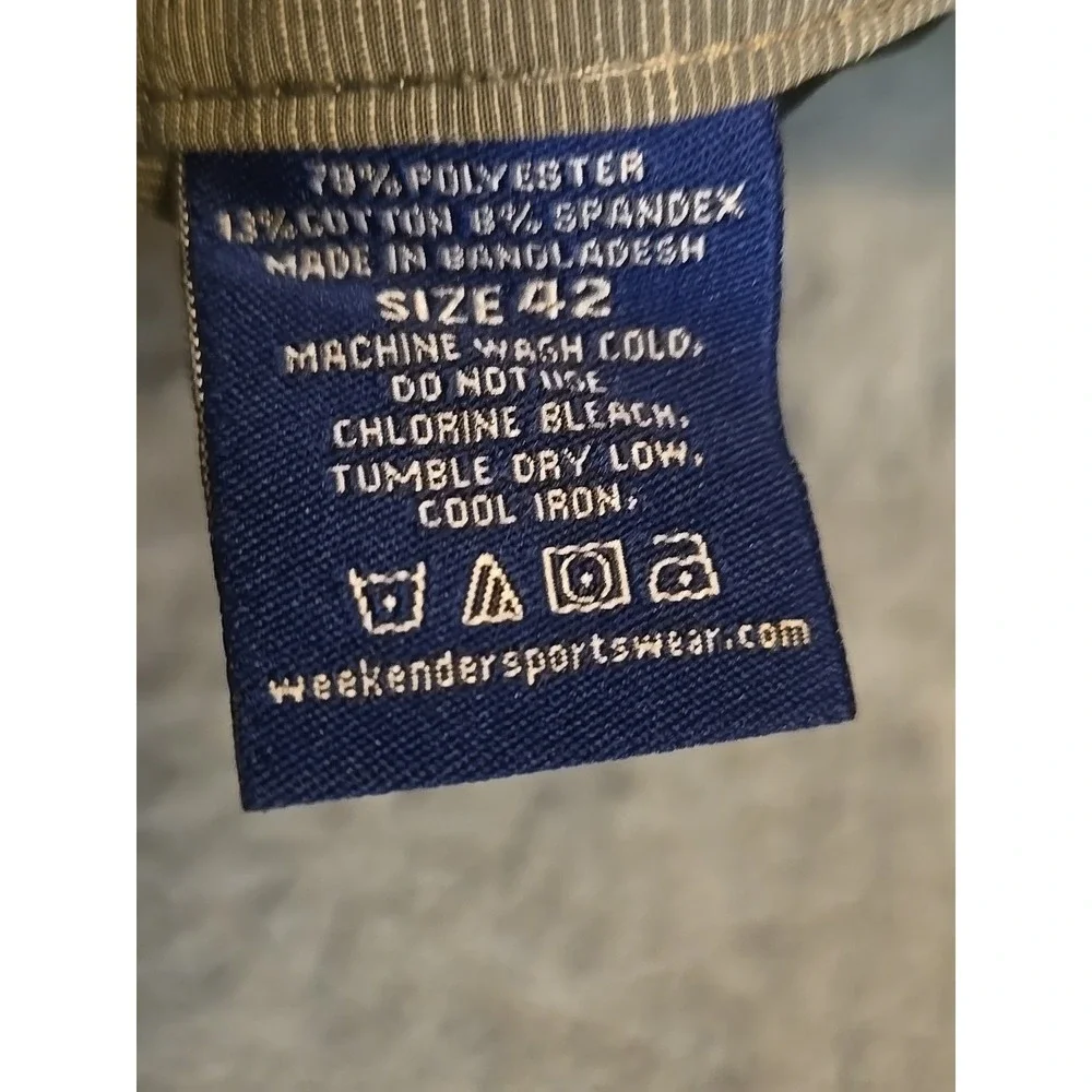 Weekender Casual Life Mens 42 Gray Golf Shorts Stretch Flat Front Performance